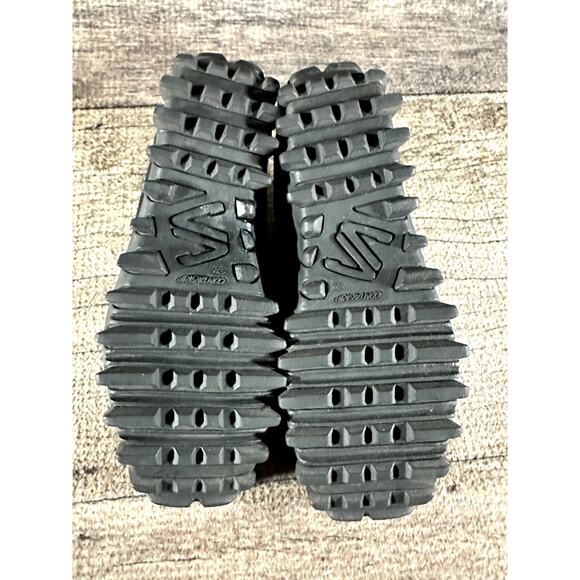 Salomon Shoes Men Sz 9.5 Black CONTAGRIP CX Hiking Snow Slip On Thinsulate Suede - Picture 9 of 10